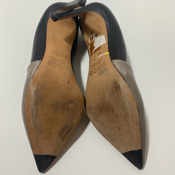 Vince grey and black pointy toe skinny high heel - Picture 6 of 7